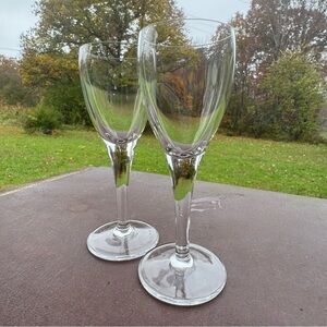 SET OF TWO VINTAGE CORDIAL GLASSES